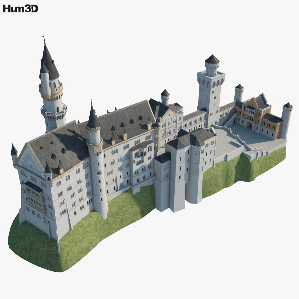 ノイシュヴァンシュタイン城 3Dモデル - ダウンロード 建物 オン