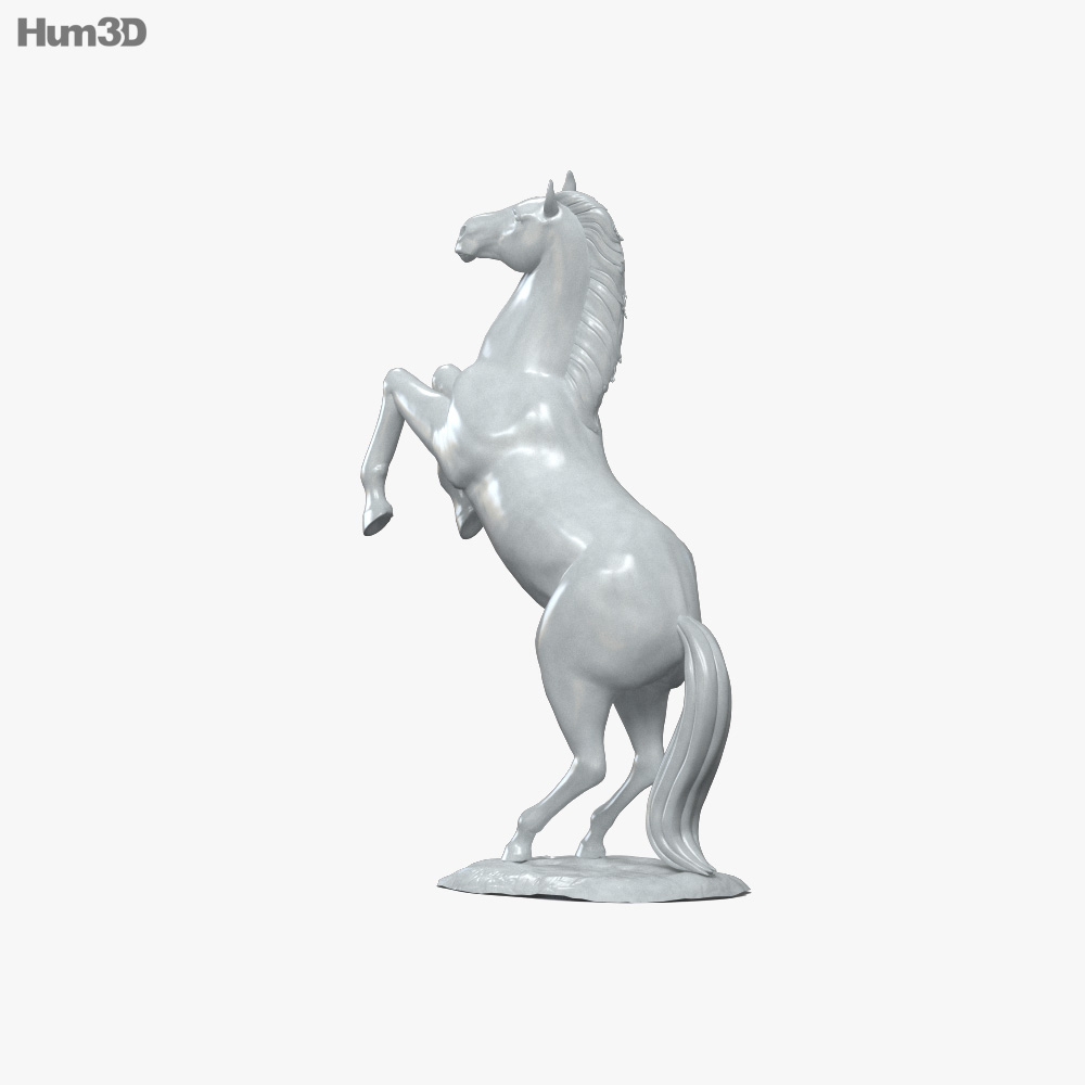 立ち上がる馬の彫刻 3Dモデル - ダウンロード 通りの要素 オン
