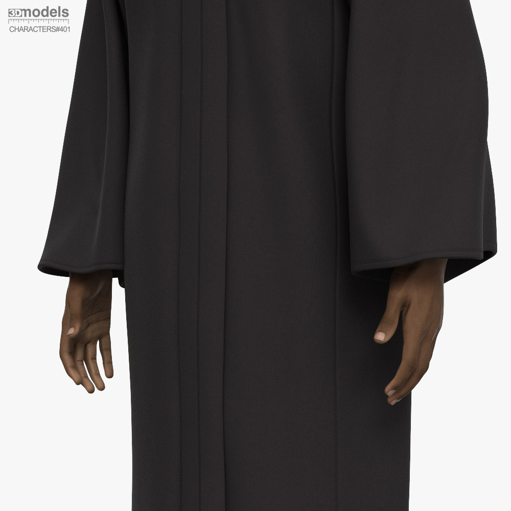 African-American Graduate Student 3D model - Download Character on ...