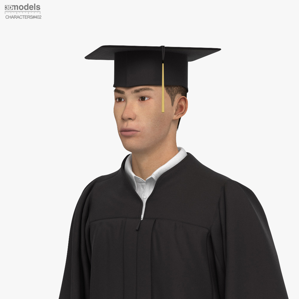 Asian Graduate Student 3D模型 - 下载 Character on 3DModels.org
