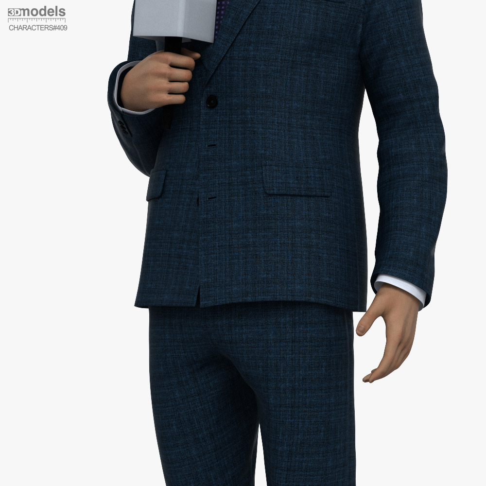 Reportero TV del Medio Oriente Modelo 3D - Descargar Character activado ...