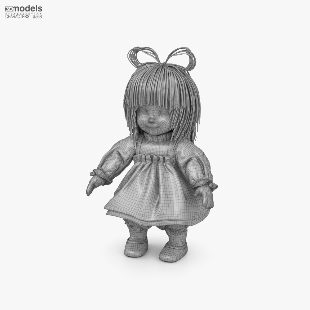 ラガディ・アン人形 3Dモデル - ダウンロード おもちゃ オン 3DModels.org