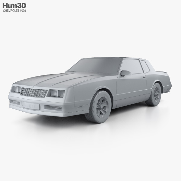 シボレー モンテカルロ SS 1986 3Dモデル - ダウンロード Sports car