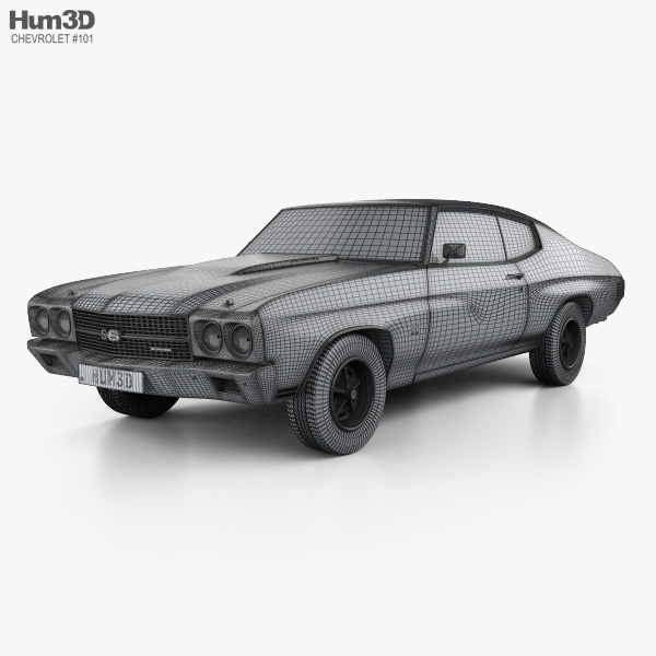 Chevrolet Chevelle SS 396 ハードトップ クーペ 1970 3Dモデル