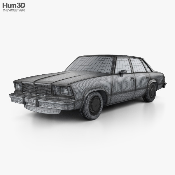 Chevrolet Malibu Classic sedan 1979 3D model - Download Sedan on