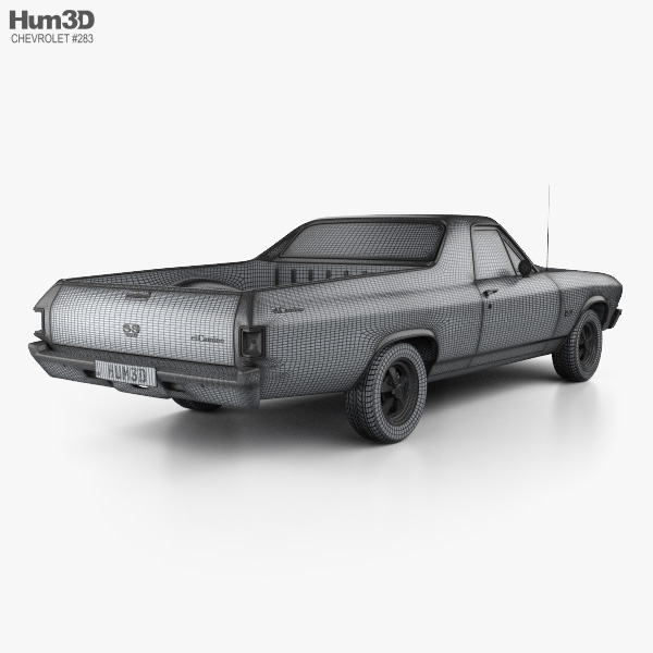 シボレー エルカミーノ SS 396 1968 3Dモデル - ダウンロード