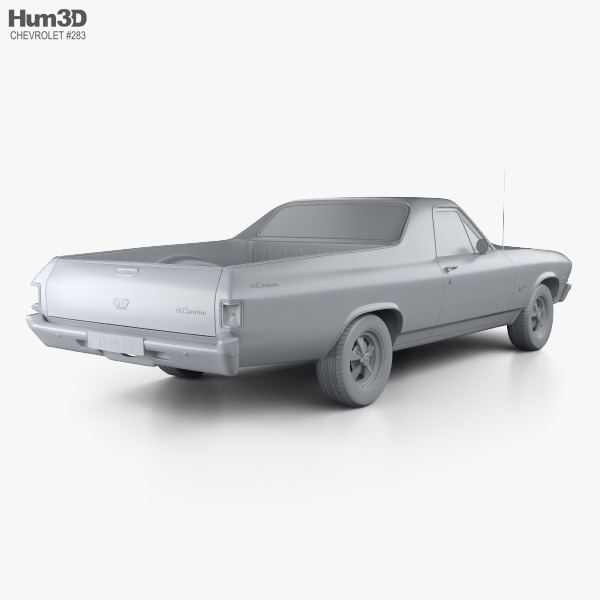 シボレー エルカミーノ SS 396 1968 3Dモデル - ダウンロード