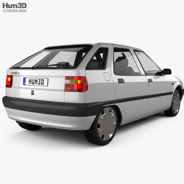 Citroen ZX 5 Kapılı Hatchback 1998 3D modeli - İndir Hatchback