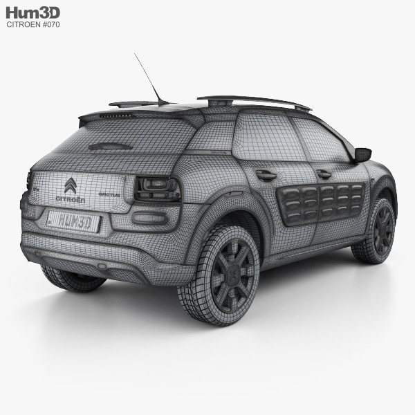 Citroen C4 Cactus with HQ interior 2018 3D model - Download Crossover SUV  on 3DModels.org