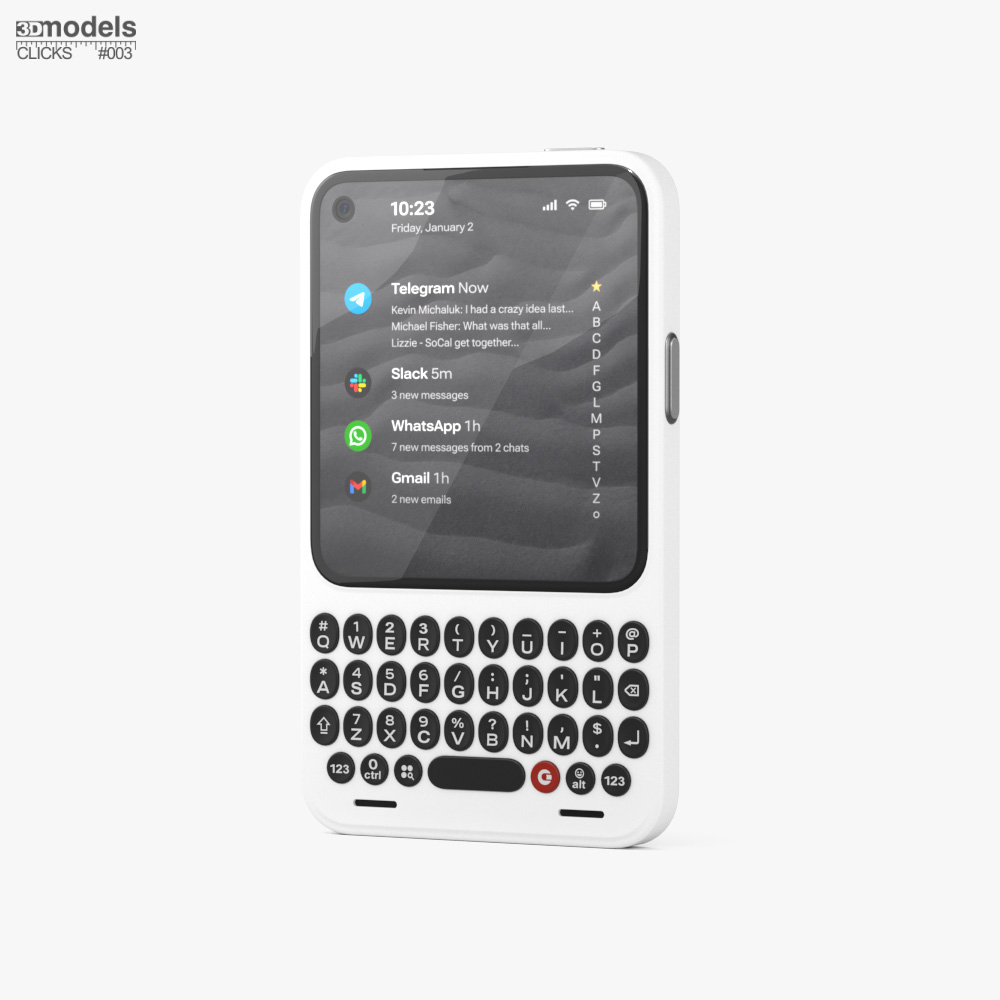 Clicks Communicator Smoke 3D model - Download Phones on 3DModels.org