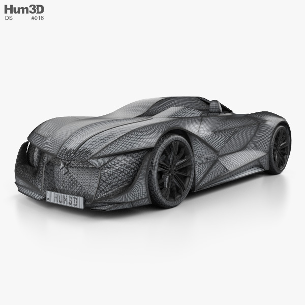 DS X E-Tense 2019 3D model - Download Sports car on 3DModels.org