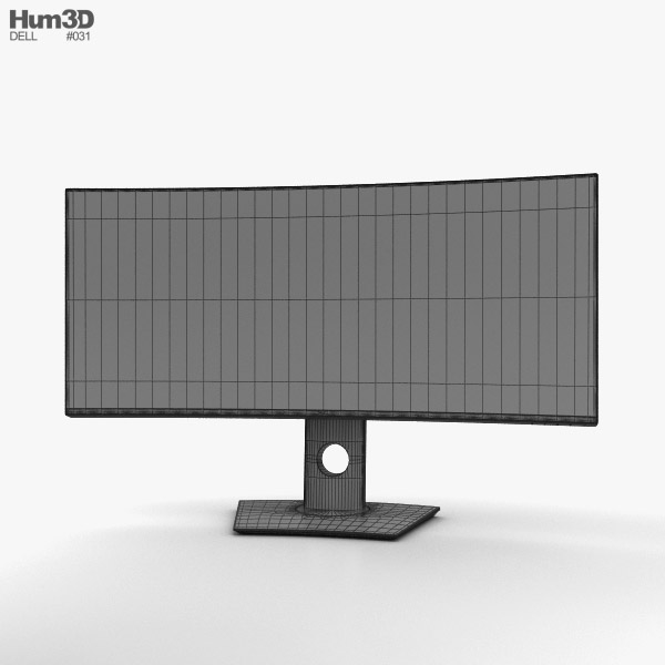 Dell 34-inch Curved Monitor U3419W 3D model - Download Computer monitor ...