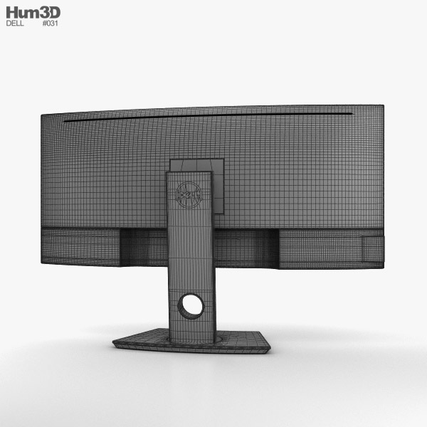Dell 34-inch Curved Monitor U3419W 3D model - Download Computer monitor ...