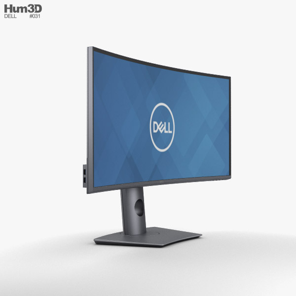 Dell 34-inch Curved Monitor U3419W 3D model - Download Computer monitor ...