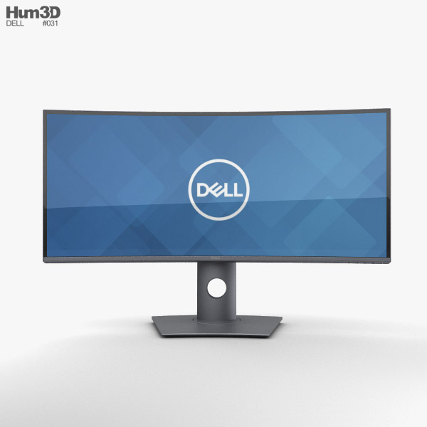 Dell 34-inch Curved Monitor U3419W 3D model - Download Computer monitor ...