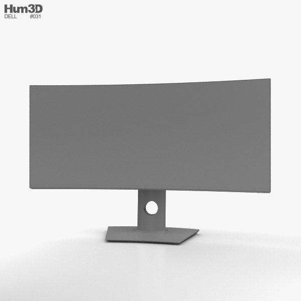 Dell 34-inch Curved Monitor U3419W 3D model - Download Computer monitor ...