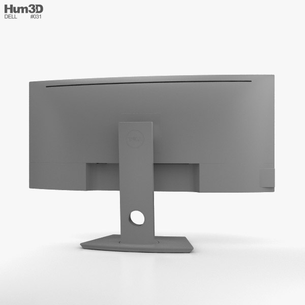 Dell 34-inch Curved Monitor U3419W 3D model - Download Computer monitor ...