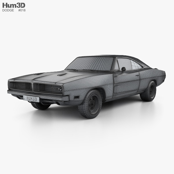 ダッジ チャージャー RT 1969 3Dモデル - ダウンロード Sports car