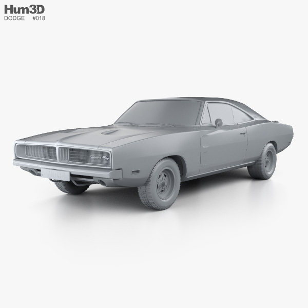 ダッジ チャージャー RT 1969 3Dモデル - ダウンロード Sports car