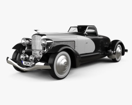 Duesenberg SJ Boattail Speedster 1933 3D model - Download Sports
