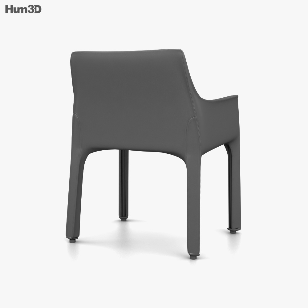 Cadeira Cassina Cab 413 em Laranja Modelo 3D - Baixar Cadeira no