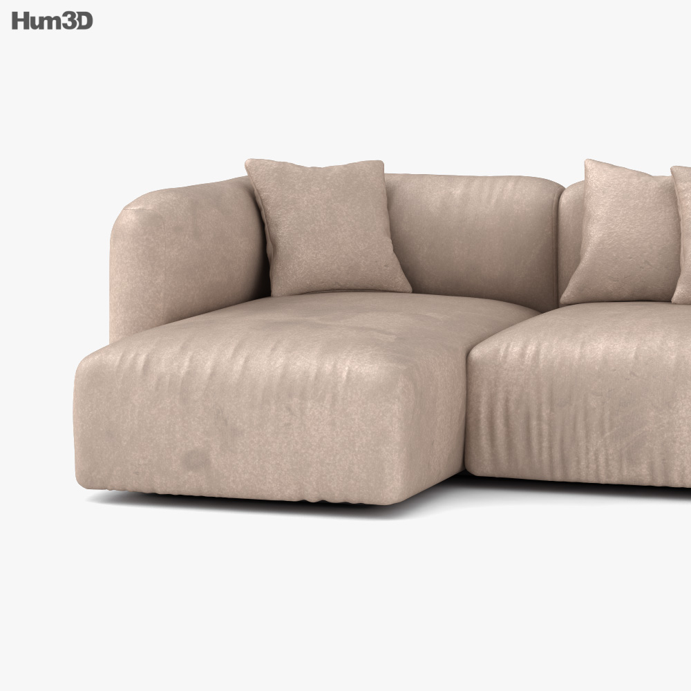 Flou Fiocco Sofa 3D model - Download Sofa on 3DModels.org