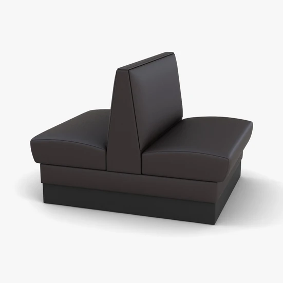 Double Booth Restaurant Seating 3D model