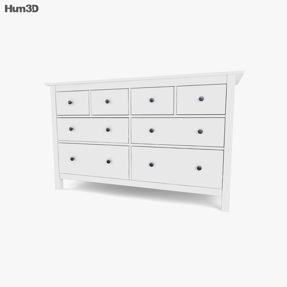 IKEA HEMNES Chest of Drawers 8 3D model - Download Chest of drawers on  3DModels.org