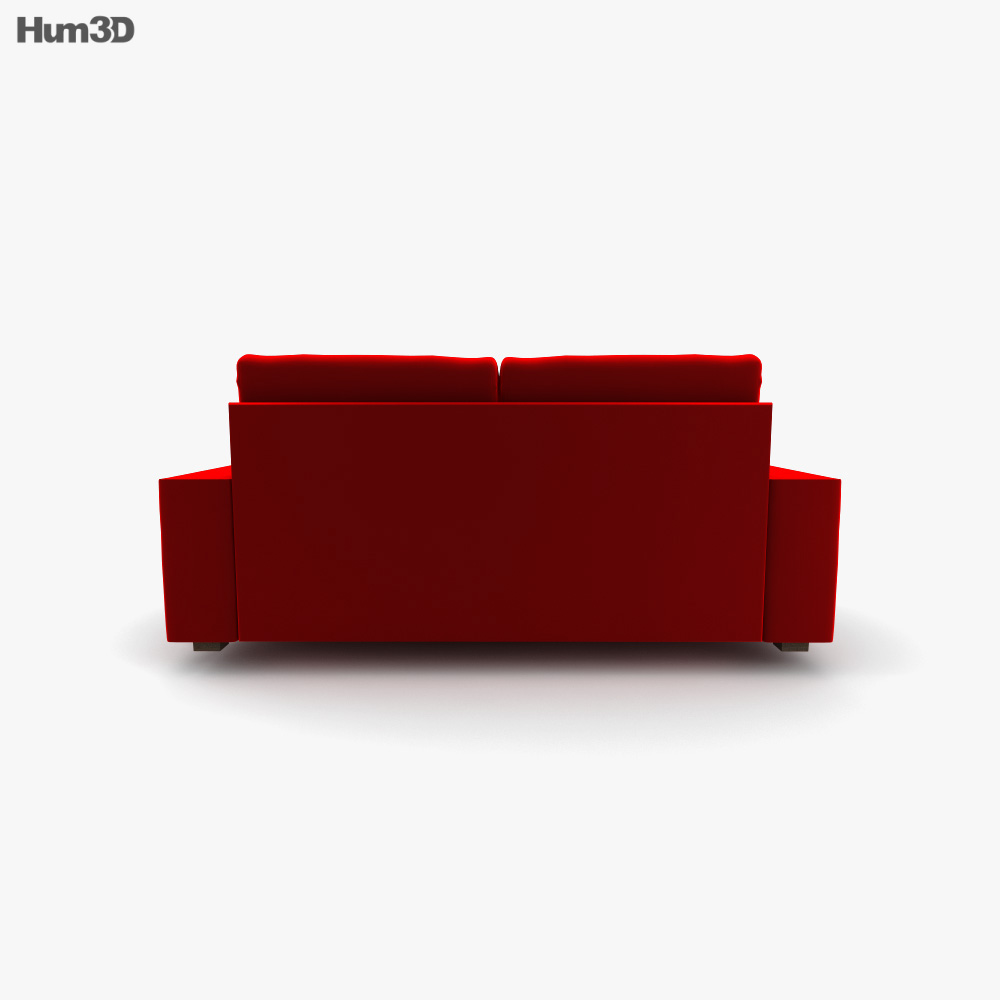 IKEA キヴィク 二人掛けソファ 赤色 3Dモデル - ダウンロード ソファー
