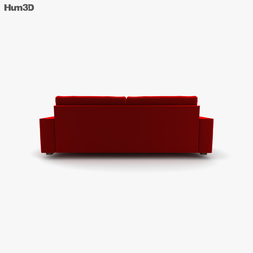 IKEA キヴィク 3人掛けソファ レッド 3Dモデル - ダウンロード