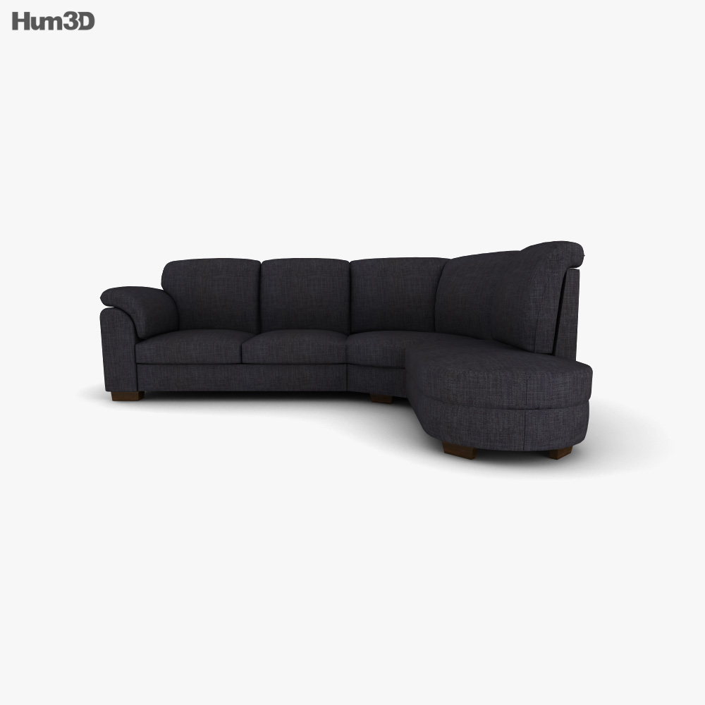 Sofá de Canto IKEA Tidafors em Cinza Escuro Modelo 3D - Baixar