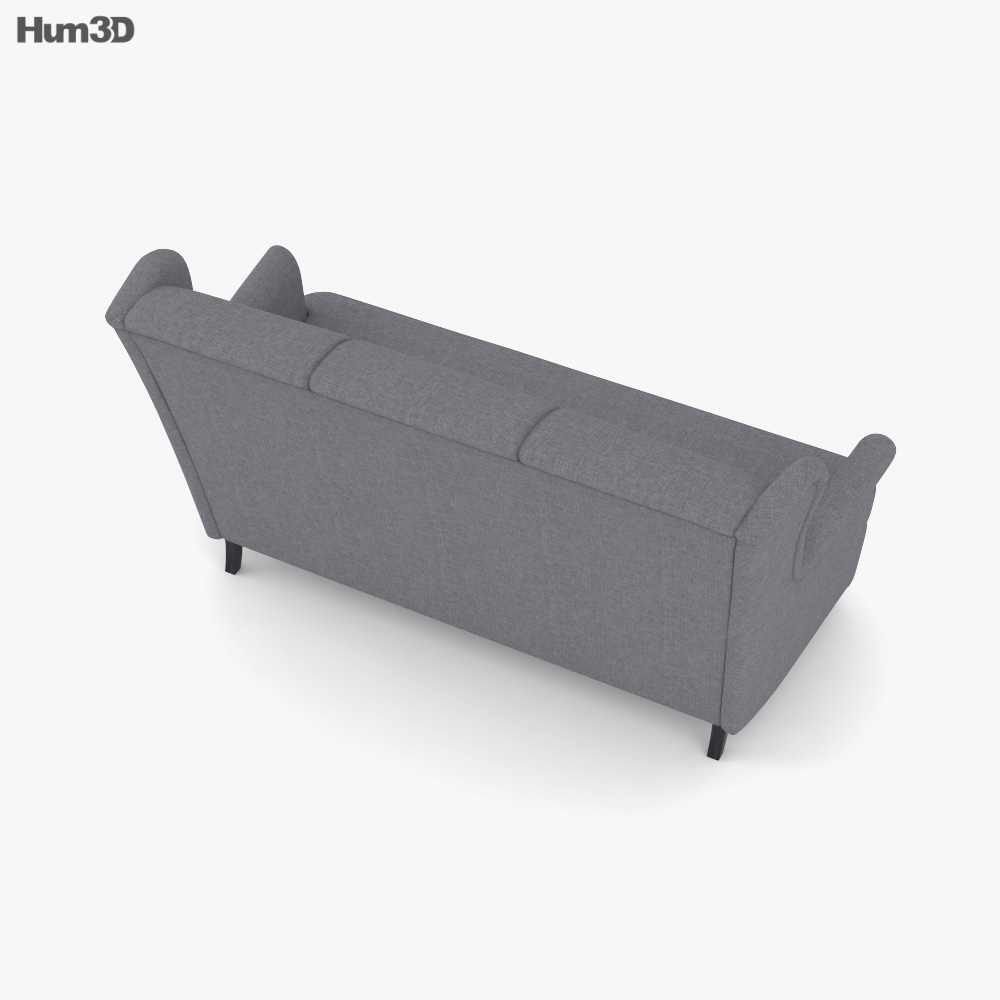 IKEA ストランドモン グレー生地 ハイバック 3人掛けソファ 3Dモデル