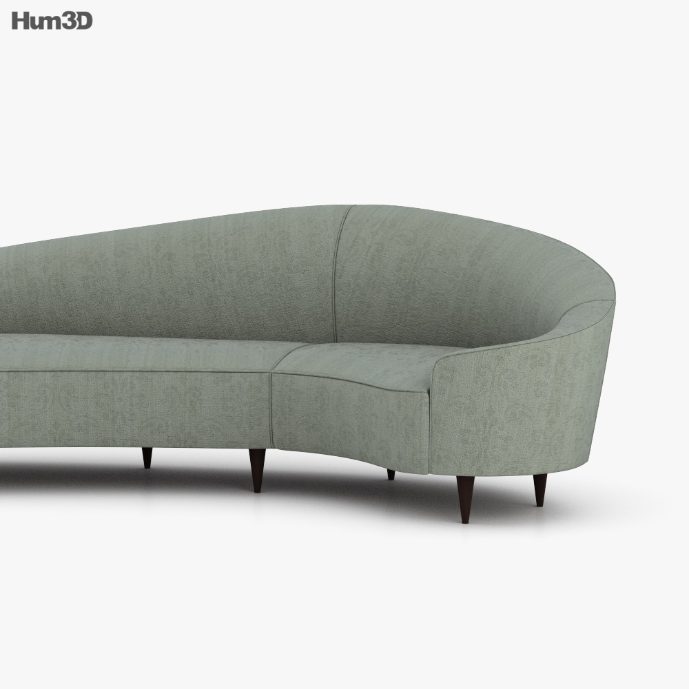 Ico Parisi Curved sofa 3D model - Download Sofa on 3DModels.org