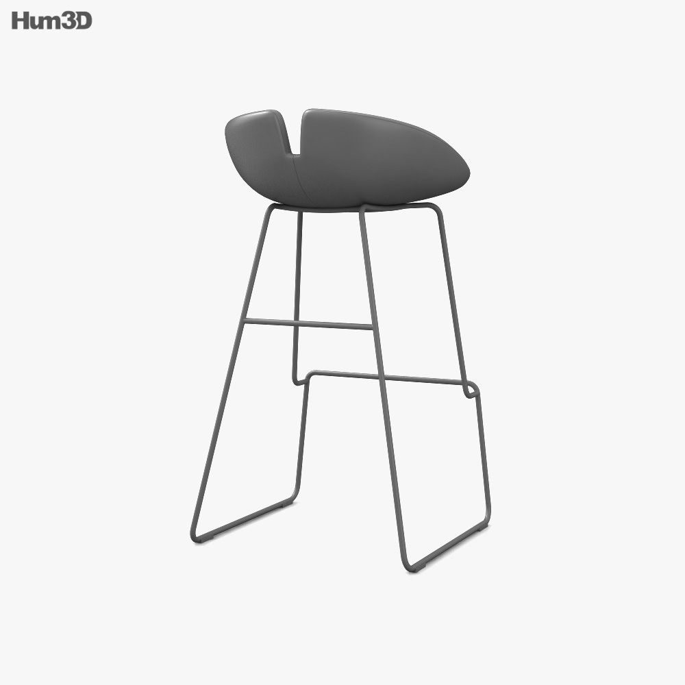 モロソ フィヨルド ブルー バースツール 3Dモデル - ダウンロード 椅子