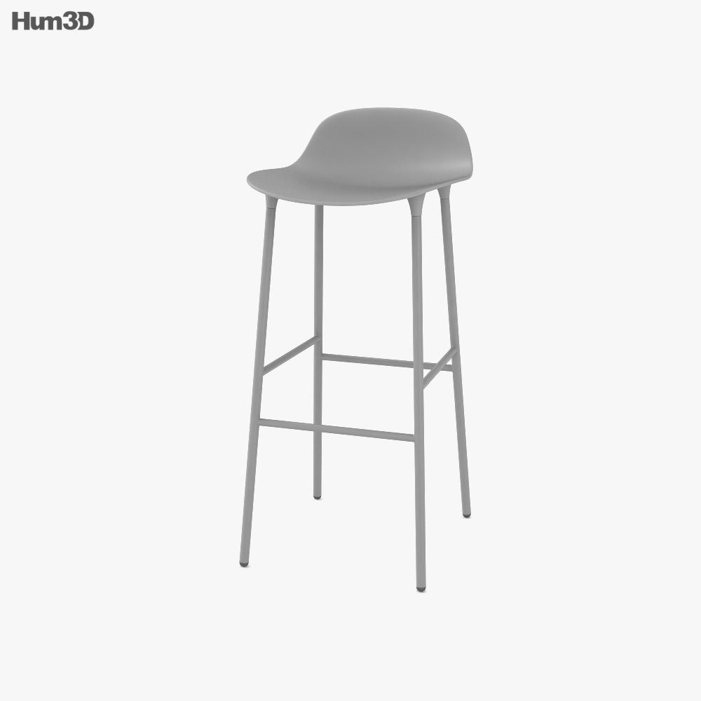 ノーマンコペンハーゲン フォーム バースツール グレー 3Dモデル ノーマンコペンハーゲン フォーム バースツール グレー 3Dモデル