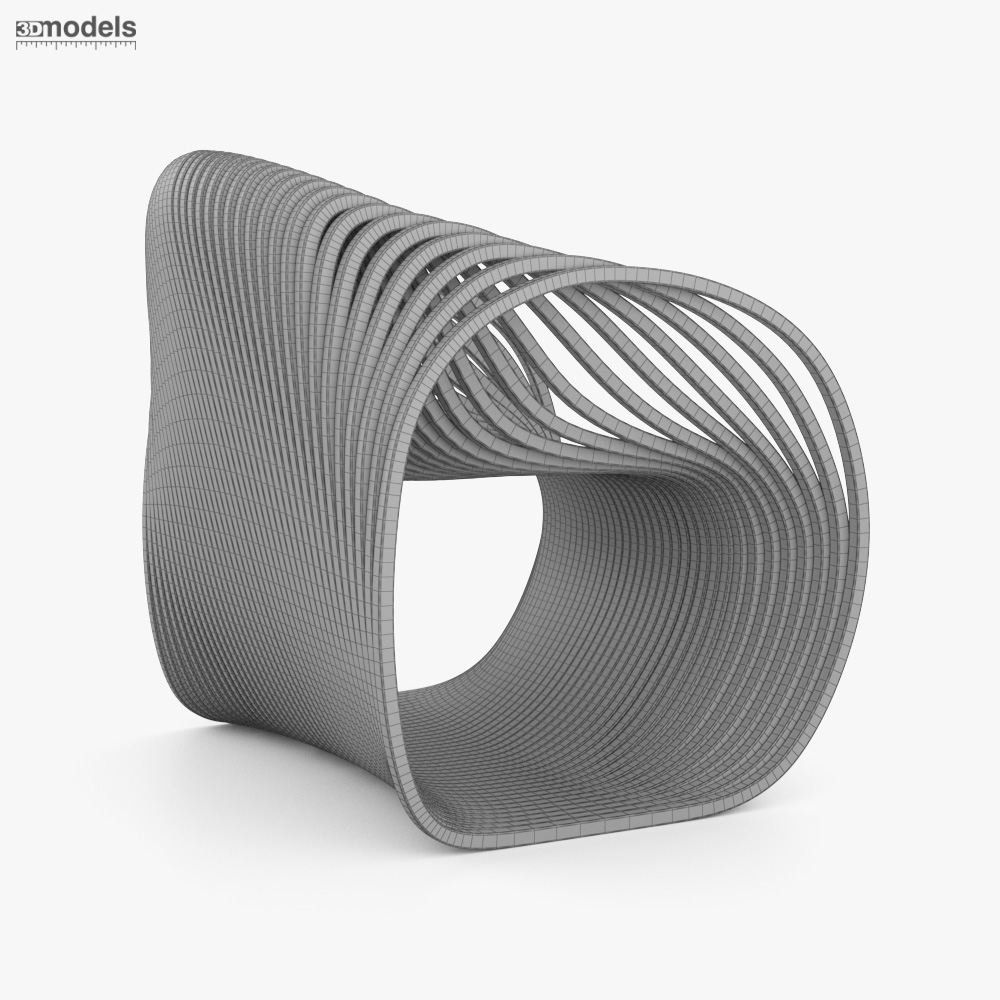 Piegatto Soave Rocking Chair 3D model - Download Chair on 3DModels.org