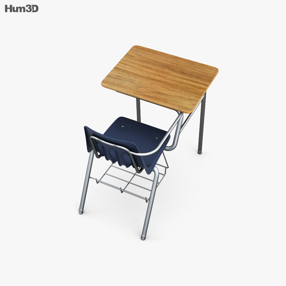 Virco一体型学校用デスクチェア 3Dモデル - ダウンロード 椅子 オン