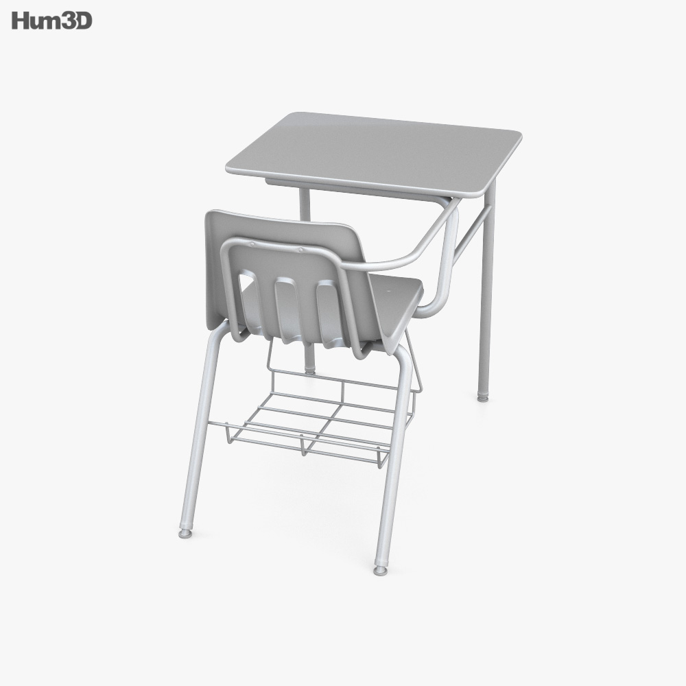 Virco一体型学校用デスクチェア 3Dモデル - ダウンロード 椅子 オン