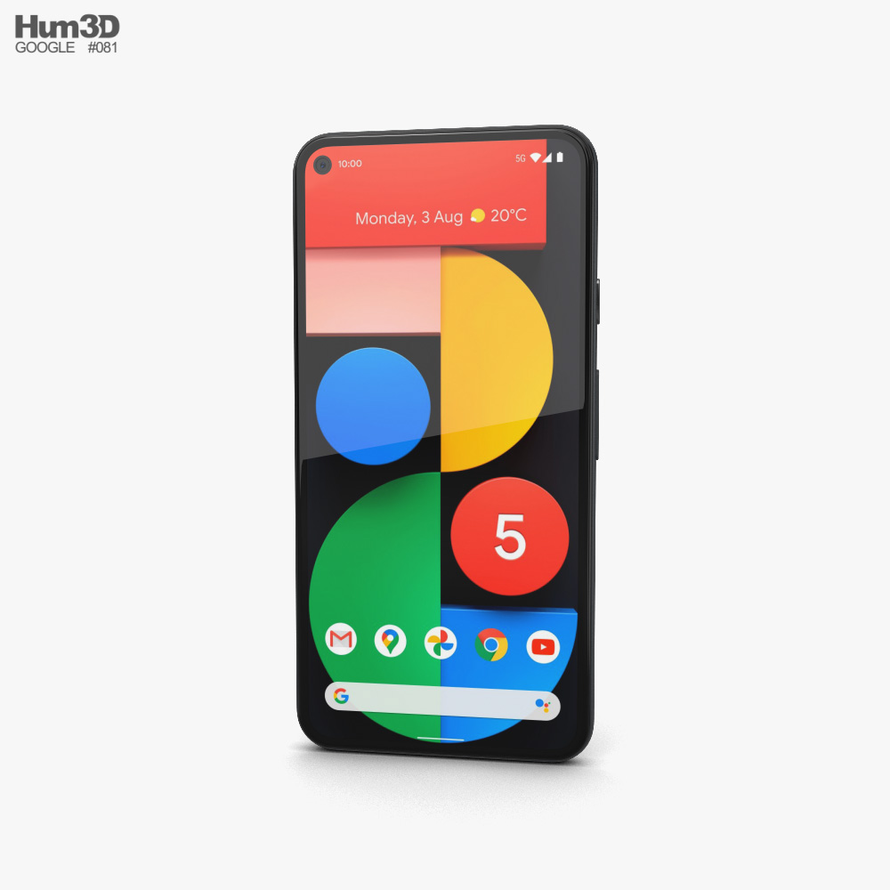 Google Pixel 5 Just Black Modelo 3D - Baixar Telefone no