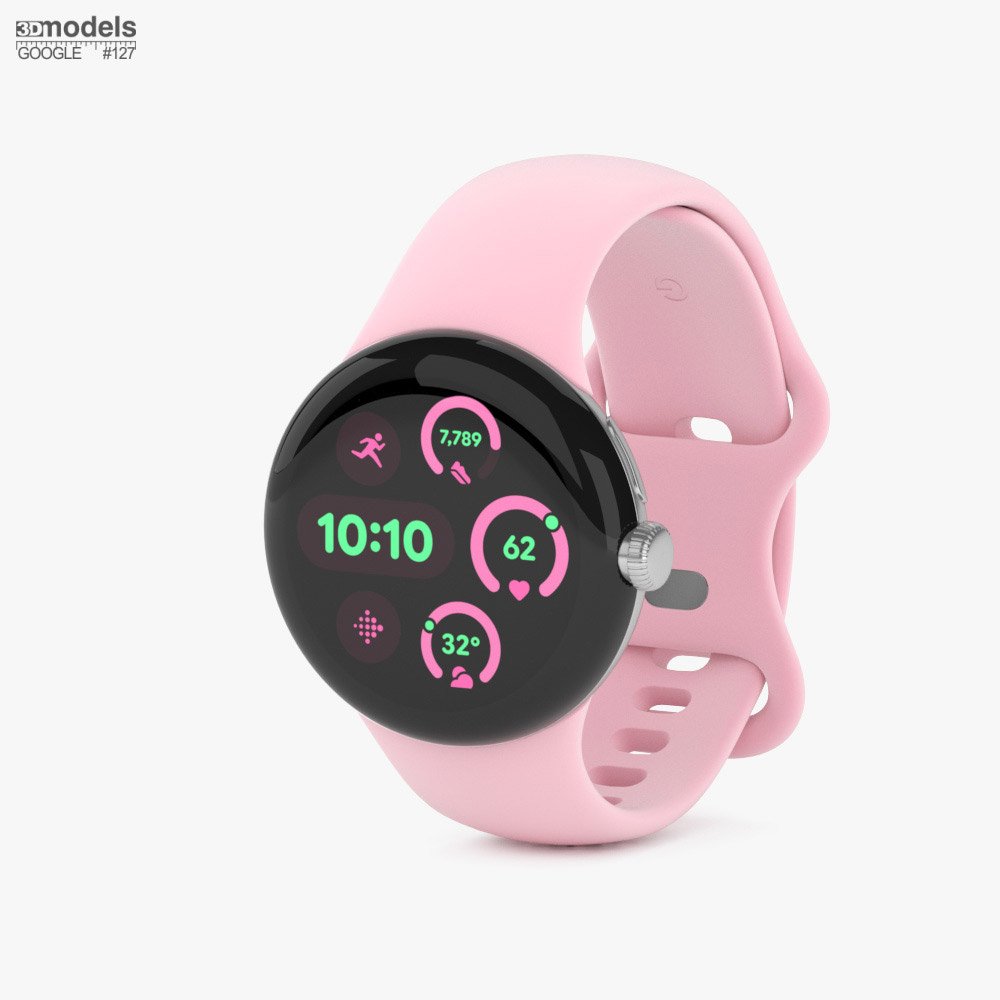 Google Pixel Watch 3 41mm Polished Silver Aluminum Case
