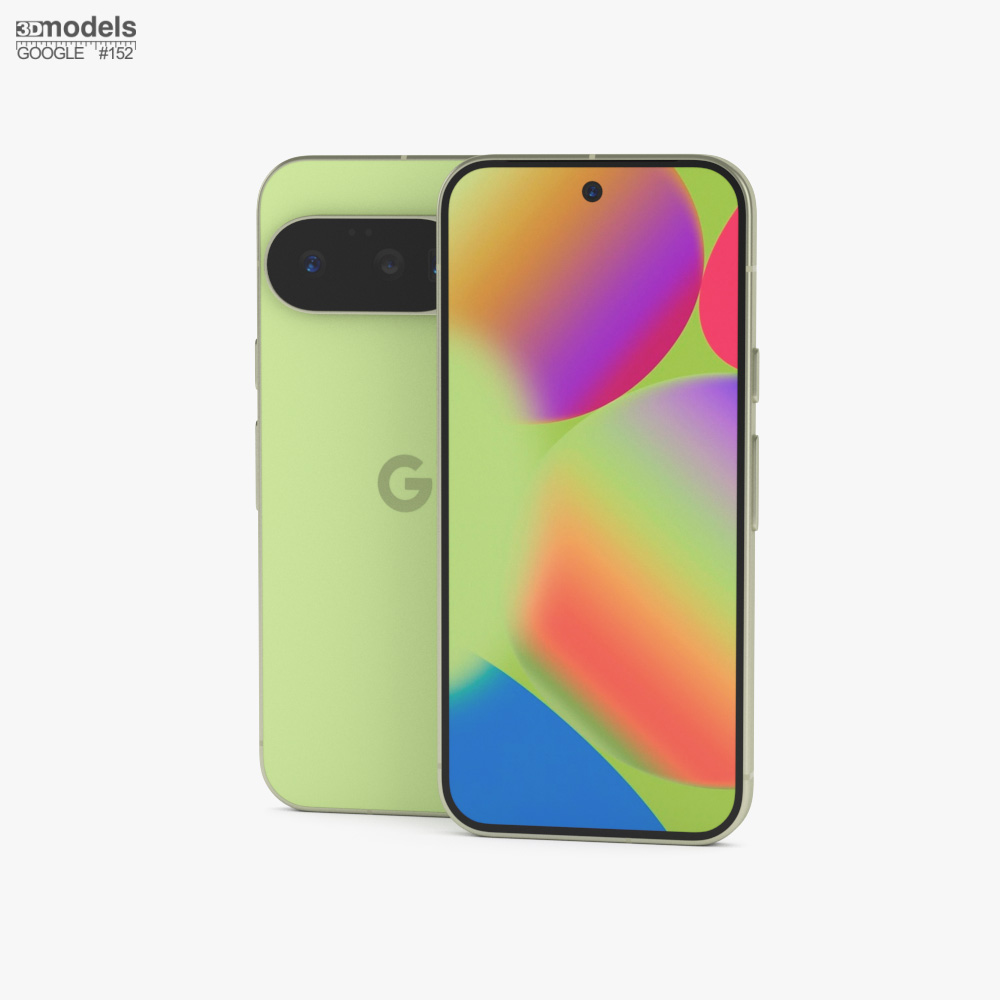 Google Pixel 10 レモングラス 3Dモデル - ダウンロード 携帯電話 オン