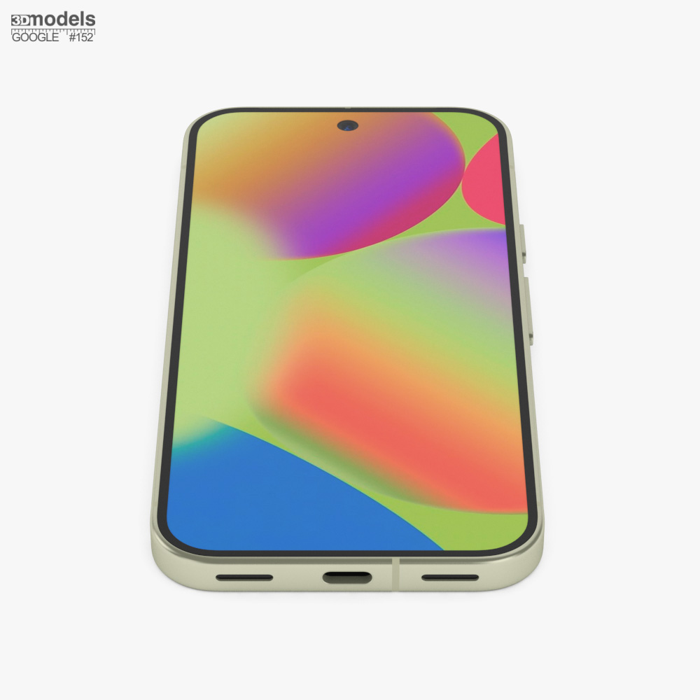 Google Pixel 10 レモングラス 3Dモデル - ダウンロード 携帯電話 オン