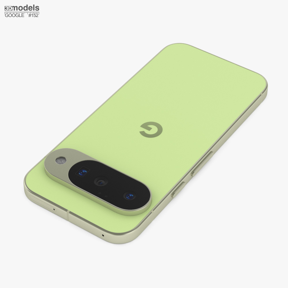 Google Pixel 10 レモングラス 3Dモデル - ダウンロード 携帯電話 オン