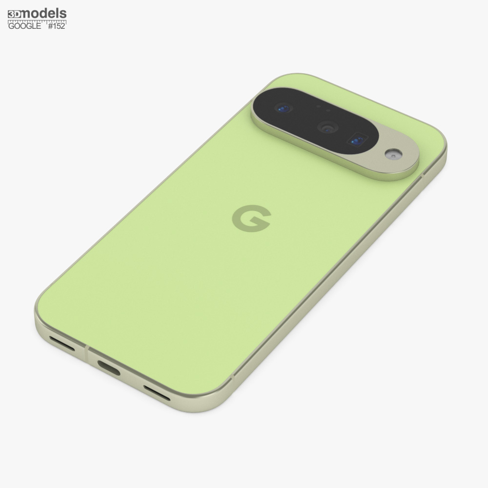 Google Pixel 10 レモングラス 3Dモデル - ダウンロード 携帯電話 オン