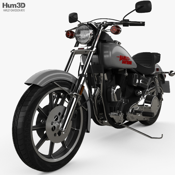 ハーレーダビッドソン FXS ローライダー 1980 3Dモデル - ダウンロード