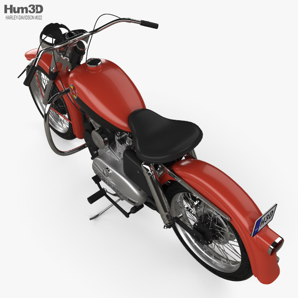 ハーレーダビッドソン XL スポーツスター 1957 3Dモデル