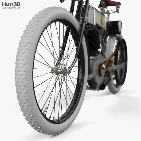 ハーレーダビッドソン モデル1 1903年 3Dモデル - ダウンロード