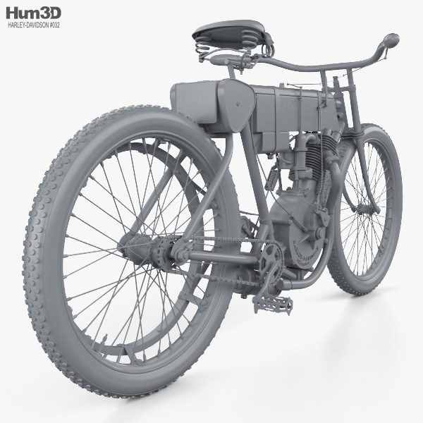 ハーレーダビッドソン モデル1 1903年 3Dモデル - ダウンロード