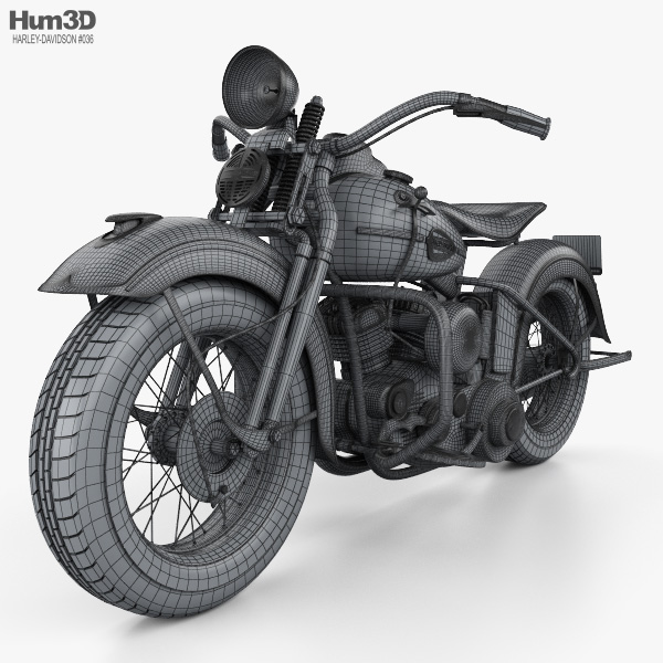 Harley Davidson WLA 45 プラモデル Harley Davidson WLA-45 ESCI 1/9