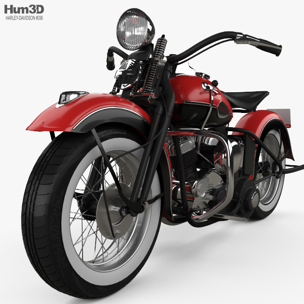 ハーレーダビッドソン 45 WL 1940 3Dモデル - ダウンロード モーター